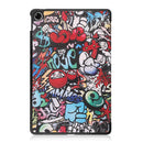 For OPPO Realme Pad 10.4 Custer Painted Horizontal Flip Tablet Leather Case with 3-Fold Holder(Graffiti)