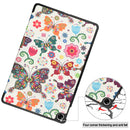 For OPPO Realme Pad 10.4 Custer Painted Horizontal Flip Tablet Leather Case with 3-Fold Holder(Color Butterfly)