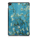 For OPPO Realme Pad 10.4 Custer Painted Horizontal Flip Tablet Leather Case with 3-Fold Holder(Apricot Blossom)