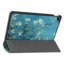 For OPPO Realme Pad 10.4 Custer Painted Horizontal Flip Tablet Leather Case with 3-Fold Holder(Apricot Blossom)