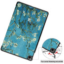 For OPPO Realme Pad 10.4 Custer Painted Horizontal Flip Tablet Leather Case with 3-Fold Holder(Apricot Blossom)