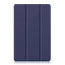 For OPPO Realme Pad 10.4 Custer Solid Color Horizontal Flip Tablet Leather Case with 3-Fold Holder(Dark Blue)