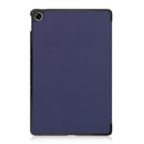 For OPPO Realme Pad 10.4 Custer Solid Color Horizontal Flip Tablet Leather Case with 3-Fold Holder(Dark Blue)