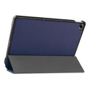 For OPPO Realme Pad 10.4 Custer Solid Color Horizontal Flip Tablet Leather Case with 3-Fold Holder(Dark Blue)
