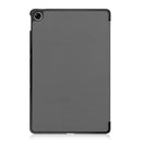 For OPPO Realme Pad 10.4 Custer Solid Color Horizontal Flip Tablet Leather Case with 3-Fold Holder(Grey)