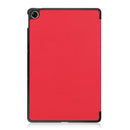 For OPPO Realme Pad 10.4 Custer Solid Color Horizontal Flip Tablet Leather Case with 3-Fold Holder(Red)