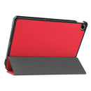 For OPPO Realme Pad 10.4 Custer Solid Color Horizontal Flip Tablet Leather Case with 3-Fold Holder(Red)