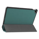 For OPPO Realme Pad 10.4 Custer Solid Color Horizontal Flip Tablet Leather Case with 3-Fold Holder(Dark Green)