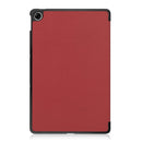 For OPPO Realme Pad 10.4 Custer Solid Color Horizontal Flip Tablet Leather Case with 3-Fold Holder(Wine Red)