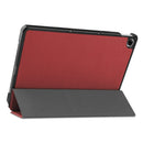 For OPPO Realme Pad 10.4 Custer Solid Color Horizontal Flip Tablet Leather Case with 3-Fold Holder(Wine Red)