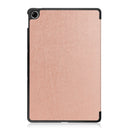 For OPPO Realme Pad 10.4 Custer Solid Color Horizontal Flip Tablet Leather Case with 3-Fold Holder(Rose Gold)