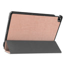 For OPPO Realme Pad 10.4 Custer Solid Color Horizontal Flip Tablet Leather Case with 3-Fold Holder(Rose Gold)