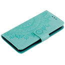 For Samsung Galaxy A03 Totem Flower Embossed Horizontal Flip Phone Leather Case with Holder & Card Slots & Wallet(Green)