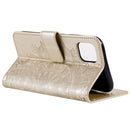 For Samsung Galaxy A03 Totem Flower Embossed Horizontal Flip Phone Leather Case with Holder & Card Slots & Wallet(Gold)