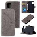 For Samsung Galaxy A03 Totem Flower Embossed Horizontal Flip Phone Leather Case with Holder & Card Slots & Wallet(Grey)