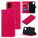 For Samsung Galaxy A03 Totem Flower Embossed Horizontal Flip Phone Leather Case with Holder & Card Slots & Wallet(Red)