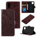 For Samsung Galaxy A03 Totem Flower Embossed Horizontal Flip Phone Leather Case with Holder & Card Slots & Wallet(Brown)