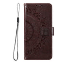 For Samsung Galaxy A03 Totem Flower Embossed Horizontal Flip Phone Leather Case with Holder & Card Slots & Wallet(Brown)