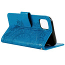 For Samsung Galaxy A03 Totem Flower Embossed Horizontal Flip Phone Leather Case with Holder & Card Slots & Wallet(Blue)
