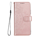 For Samsung Galaxy A03 Totem Flower Embossed Horizontal Flip Phone Leather Case with Holder & Card Slots & Wallet(Rose Gold)