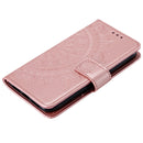 For Samsung Galaxy A03 Totem Flower Embossed Horizontal Flip Phone Leather Case with Holder & Card Slots & Wallet(Rose Gold)