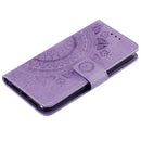 For Samsung Galaxy A03 Totem Flower Embossed Horizontal Flip Phone Leather Case with Holder & Card Slots & Wallet(Purple)
