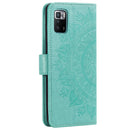 For Xiaomi Poco X3 GT Totem Flower Embossed Horizontal Flip Phone Leather Case with Holder & Card Slots & Wallet(Green)