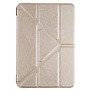 Silk Texture Horizontal Deformation Flip Tablet Leather Case with Holder For iPad mini 6(Gold)