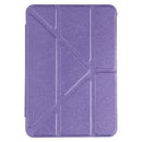 Silk Texture Horizontal Deformation Flip Tablet Leather Case with Holder For iPad mini 6(Purple)