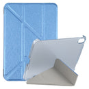 Silk Texture Horizontal Deformation Flip Tablet Leather Case with Holder For iPad mini 6(Light Blue)