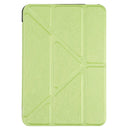 Silk Texture Horizontal Deformation Flip Tablet Leather Case with Holder For iPad mini 6(Green)