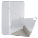 Silk Texture Horizontal Deformation Flip Tablet Leather Case with Holder For iPad mini 6(Silver)