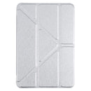 Silk Texture Horizontal Deformation Flip Tablet Leather Case with Holder For iPad mini 6(Silver)