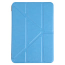 Silk Texture Horizontal Deformation Flip Tablet Leather Case with Holder For iPad mini 6(Blue)