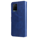 For vivo Y21 / Y33S Classic Calf Texture Horizontal Flip Phone Leather Case(Blue)