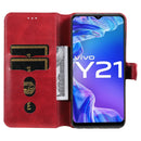 For vivo Y21 / Y33S Classic Calf Texture Horizontal Flip Phone Leather Case(Red)