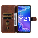 For vivo Y21 / Y33S Classic Calf Texture Horizontal Flip Phone Leather Case(Brown)
