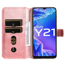 For vivo Y21 / Y33S Classic Calf Texture Horizontal Flip Phone Leather Case(Rose Gold)