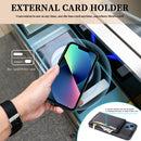 Zipper Wallet Bag PU Back Cover Shockrpoof Phone Case with Holder & Card Slots & Wallet For iPhone 13(Black)