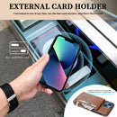 Zipper Wallet Bag PU Back Cover Shockrpoof Phone Case with Holder & Card Slots & Wallet For iPhone 13(Brown)