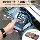 Zipper Wallet Bag PU Back Cover Shockrpoof Phone Case with Holder & Card Slots & Wallet For iPhone 13 Pro Max(Brown)