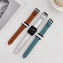 Oil Edge Bright Surface Leather Watch Band For Apple Watch Series 7 45mm / 6&SE&5&4 44mm / 3&2&1 42mm(Brown)