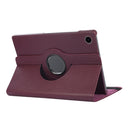 For Samsung Galaxy Tab A8 360 Degree Rotation Litchi Texture Tablet Leather Case with Holder(Purple)