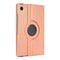 For Samsung Galaxy Tab A8 360 Degree Rotation Litchi Texture Tablet Leather Case with Holder(Rose Gold)