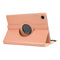 For Samsung Galaxy Tab A8 360 Degree Rotation Litchi Texture Tablet Leather Case with Holder(Rose Gold)