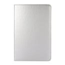 For Samsung Galaxy Tab A8 360 Degree Rotation Litchi Texture Tablet Leather Case with Holder(Silver)