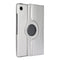 For Samsung Galaxy Tab A8 360 Degree Rotation Litchi Texture Tablet Leather Case with Holder(Silver)