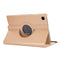 For Samsung Galaxy Tab A8 360 Degree Rotation Litchi Texture Tablet Leather Case with Holder(Gold)