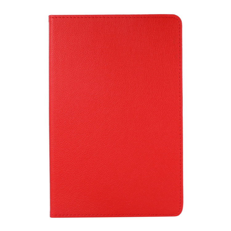 For Samsung Galaxy Tab A8 360 Degree Rotation Litchi Texture Tablet Leather Case with Holder(Red)