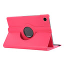 For Samsung Galaxy Tab A8 360 Degree Rotation Litchi Texture Tablet Leather Case with Holder(Rose Red)